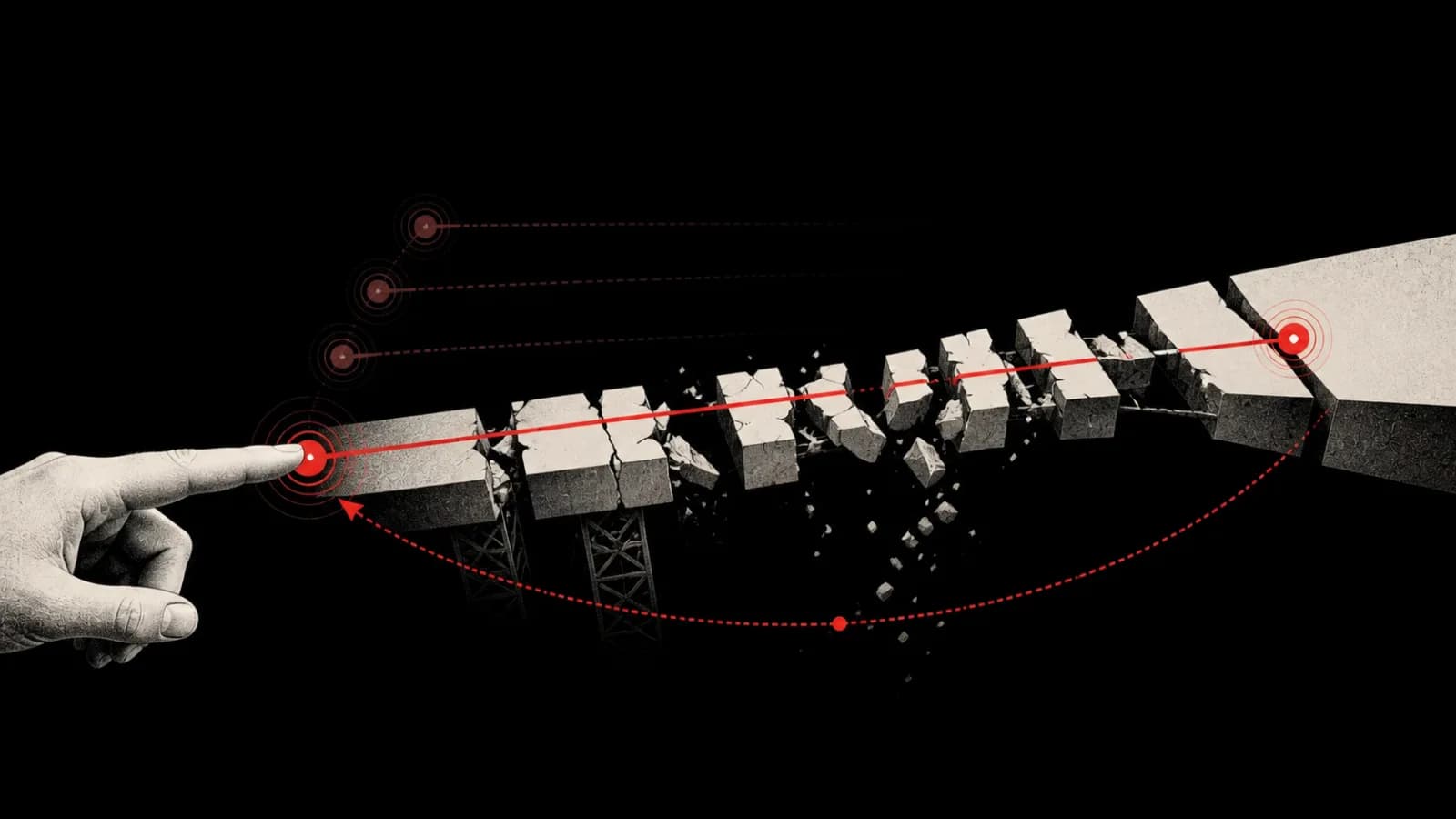 An instant red Ping reflected in a slower server-confirmation path, with both paths converging on one verified result.