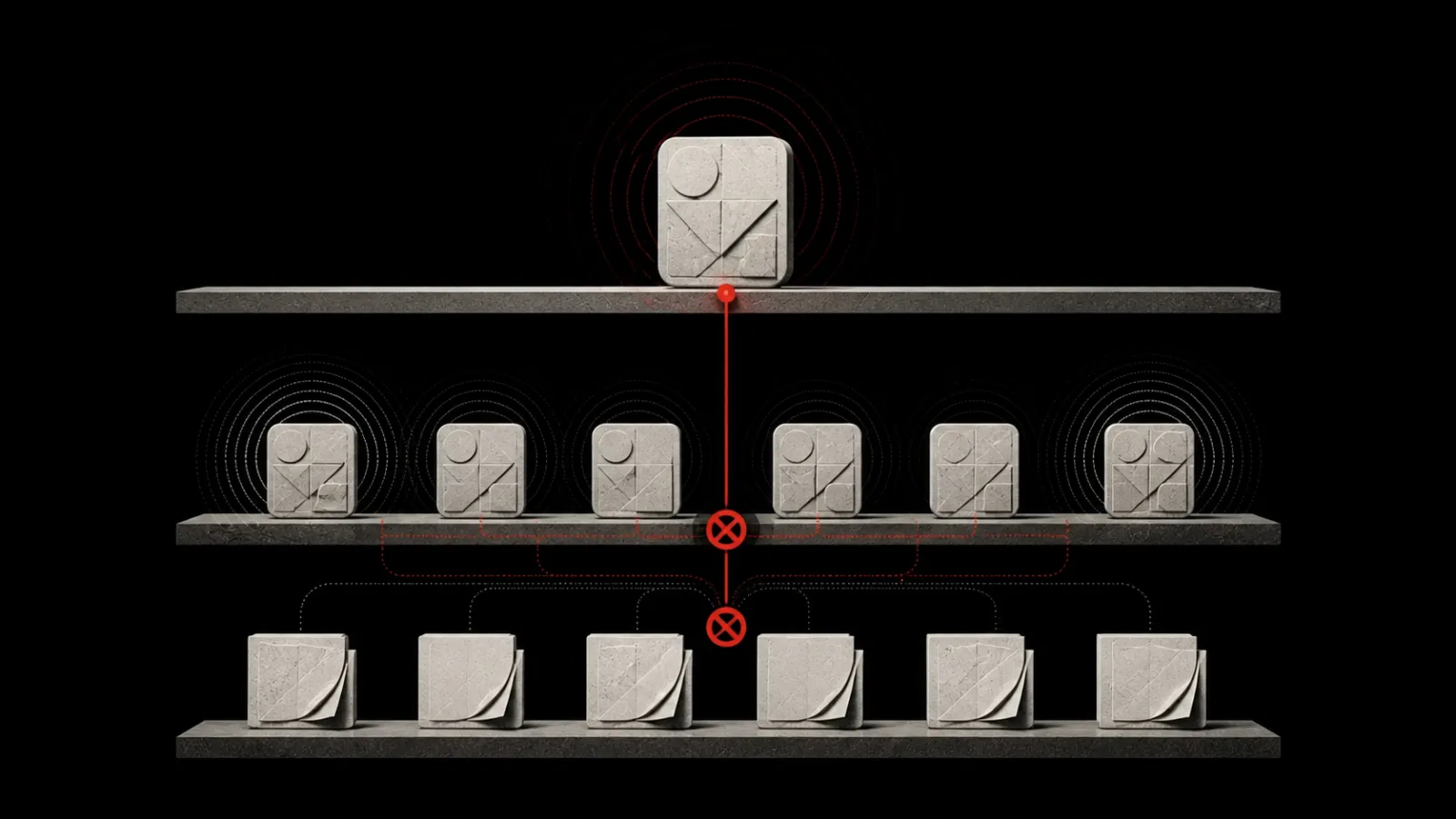 One curated shelf sits above Popular and New while duplicate room tiles are cleanly routed to a single position.